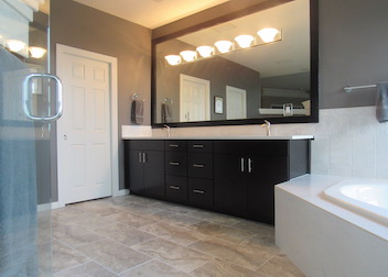 modern bath remodel in camas